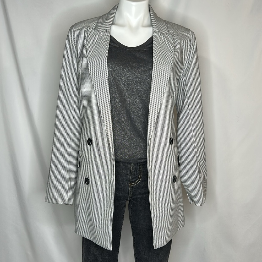 Rachel & Zoe double breasted
 checkered blazer